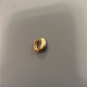 One Gold croissant Earring (Huggie)